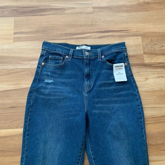 Levi Strauss Signature Gold Women's 90's Mom Jean Size 6 Waist 28 Distressed NWT - Picture 3 of 9